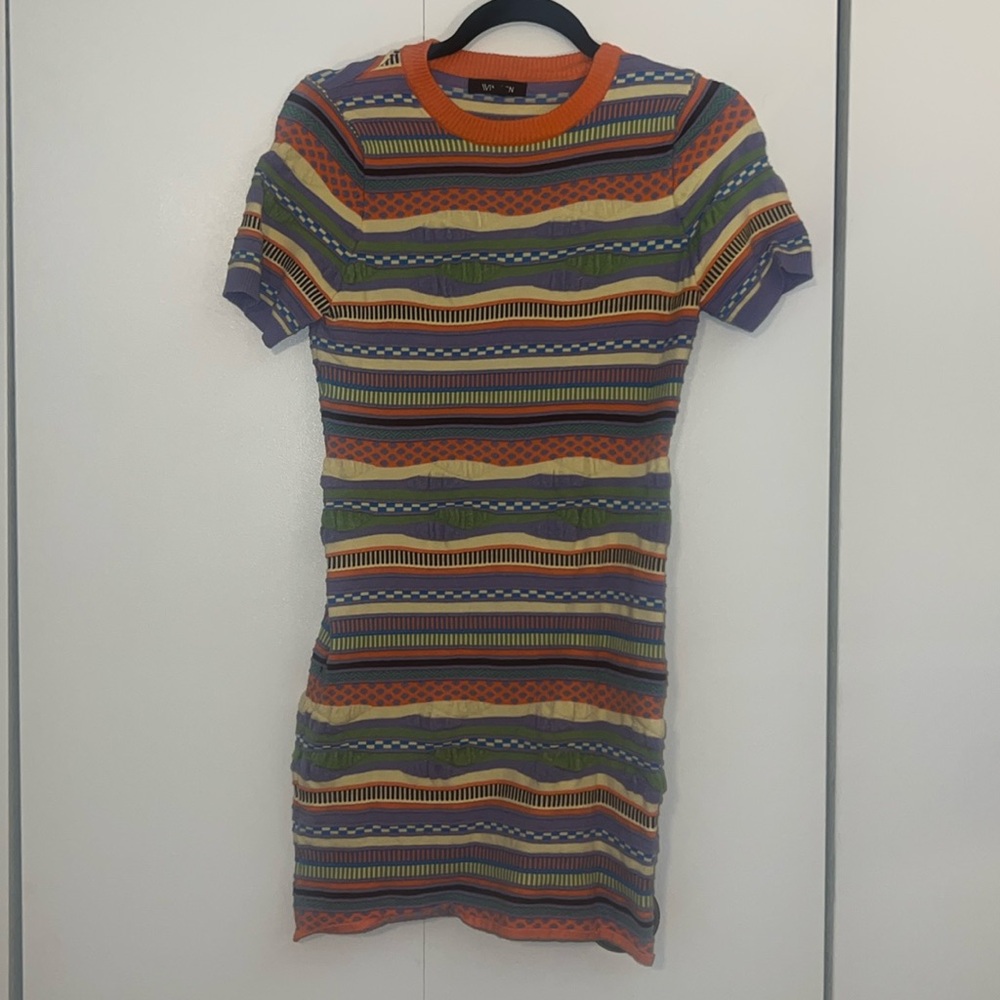Coogi Inspired Mini Sweater Dress Sz L